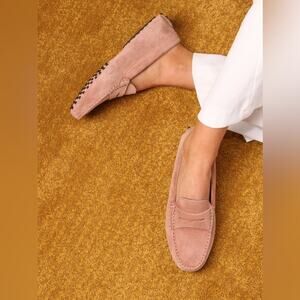 Aurelian Woman’s Suede Penny Loafer Driving Shoes Made In Italy Size 39/8.5 N